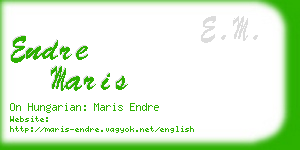 endre maris business card